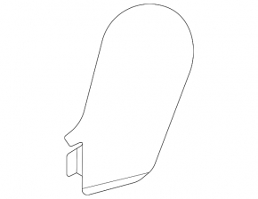Side trim rear right seat 2nd row left Toyota Highlander 20-22 gray, plastic turned white