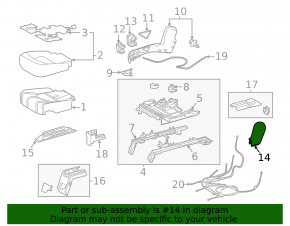 Side trim rear right seat 2nd row left Toyota Highlander 20-22 gray, plastic turned white
