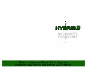 Emblem HYBRID wing left Toyota Prius 30 10-15