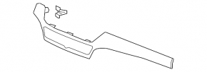 Right dashboard trim Honda Accord 18-22 gray, wood-like