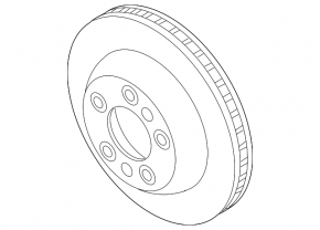 Front right brake disc Audi Q7 4L 10-15 350mm