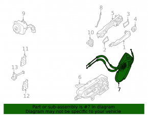 Front Right Door Lock Nissan Sentra 20-24
