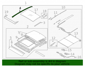 Left roof lining for Hyundai Sonata 20-25