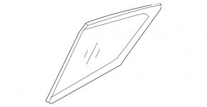 Door glass triangle rear right Kia Forte 4d 14-18