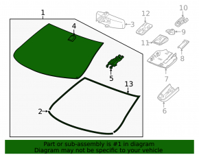 Chevrolet Malibu windshield 16-22 for rain sensor, acoustic