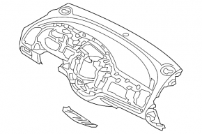 Torpedo front panel without AIRBAG Kia Forte 4d 17-18 rest, without plugs