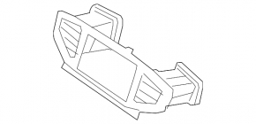 The front panel center trim with air vents for the Hyundai Ioniq 17-19 is black with chrome and beige insert, the mount is cracked