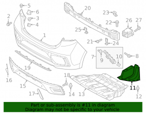 Left rear bumper guard for Hyundai Ioniq 17-22 EV