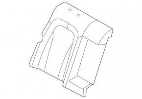 Right rear seat backrest for Kia Optima 11-15, gray velour, with armrest, ready to clean