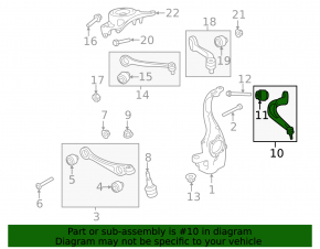 Lower control arm, front right, rear, Audi A4 B8 08-16