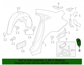 Fuel filler flap Chevrolet Cruze 11-16