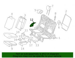 Rear seat trim 3rd row side right Mercedes W167 GLE 350 450 20-23 brown, scratches