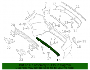 Rear bumper central bracket Mercedes W246 B250e 16-17