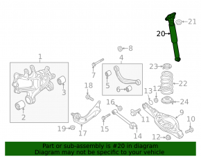 Rear left shock absorber Mazda 3 14-16 BM