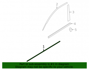 Lower front right door trim for Mazda3 03-09