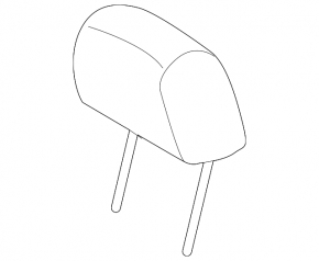 Headrest front right Ford Fiesta 11-15 cloth gray