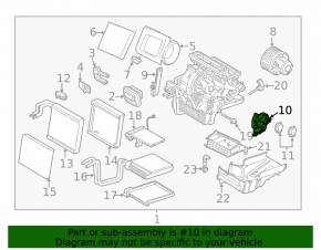 Actuator motor for the heater ventilation system of the Ford Escape MK3 2013-2019