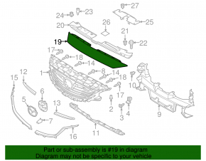 Upper radiator grille trim Mazda 6 13-17