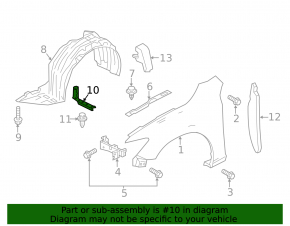 Mudguard liner front right Mazda 6 18-21