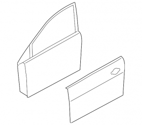 Bare front right door for a Nissan Leaf 11-11