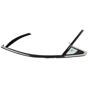 Glass seal front left Lincoln MKZ 17-20 with upper chrome molding, glass triangle