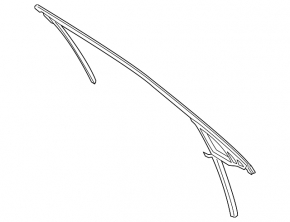 Lincoln MKZ 17-20 front left window seal with upper chrome molding, triangle glass