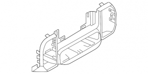 Black trim panel for the center air vents of the 2020 Ford Bronco Sport