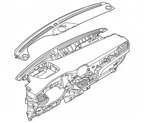 Ford Escape MK4 23-25 dashboard without AIRBAG for 3 speakers and projection