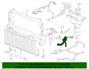 Lower cooling pipe Jaguar F-Pace X761 19-20 3.0