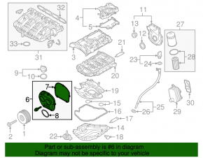 Front engine cover upper VW Golf 15-18 1.8T