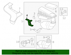 Right air filter housing bracket for BMW X5 F15 16-18 plug-in
