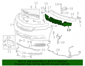 Chevrolet Impala 14-20 Front Bumper Absorber