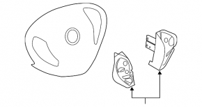 Nissan Leaf 13-17 Type 1 Airbag Control Buttons, Broken Guide