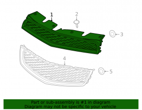 Upper grille front bumper Chevrolet Equinox 10-15 prerest FPS