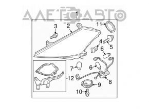 Right front headlight for Nissan Murano z50 2003-2007, halogen, polished