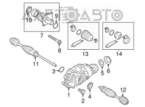 Front axle BMW 3 F30 12-18 3.15