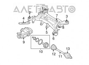 Rear subframe burdock right BMW 335i e92 07-13