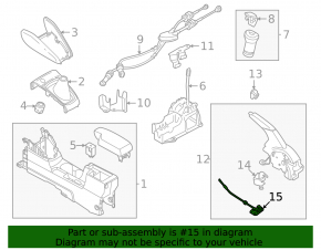 Front handbrake cable for Nissan Kicks 18-25