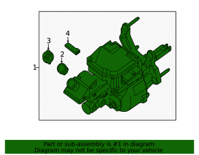 Master brake cylinder with vacuum booster complete Nissan Leaf 18-22 with reservoir and cover for R16, 40 kWh