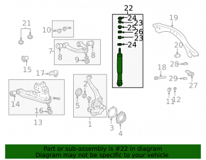 Front left shock absorber for Lexus LX 98-07