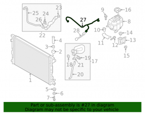 Cooling pipe return tank-head Audi Q7 17-19 3.0T