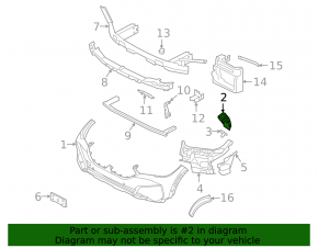 Front bumper mount, left upper fender, BMW X6 G06 2020-25 Without m type, upper, 2024-25