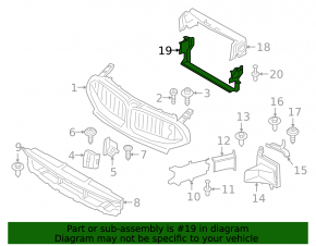 Lower radiator deflector BMW 8 G15 G16 20-25 B58, N63