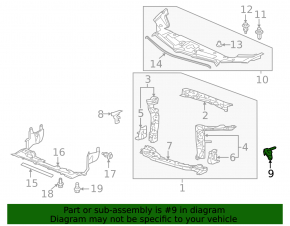 Front Left Fender Bracket Acura ILX 13-22