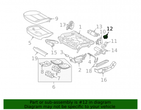 Lumbar control for the passenger seat BMW X3 F25 11-14