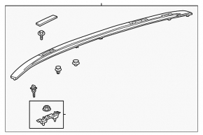 Longitudinal roof rail left Toyota Rav4 19-21