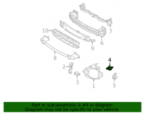 Mitsubishi Outlander 22-25 left headlight mounting bracket (upper)