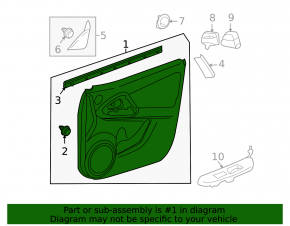 Front right door panel for Toyota Rav4 2006-2008