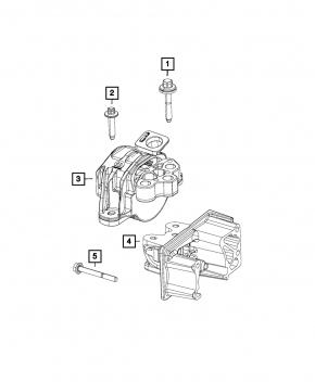 Engine mount right Fiat 500L 14-19 1.4T