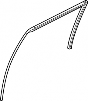 Rear right glass seal Infiniti FX35 FX45 03-08